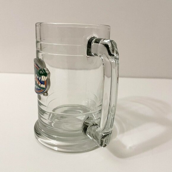 University of Florida Gators Glass Beer Mug with Metal Emblem - Picture 3 of 16